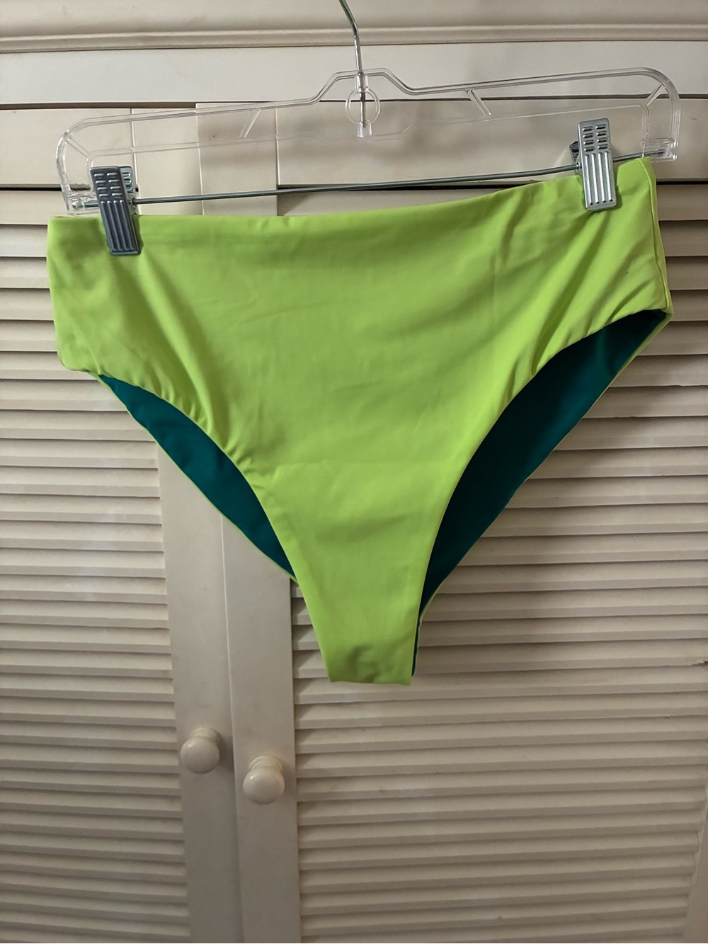 Jolyn Clothing Natia High-Waist Bikini Bottom in Lime NWOT